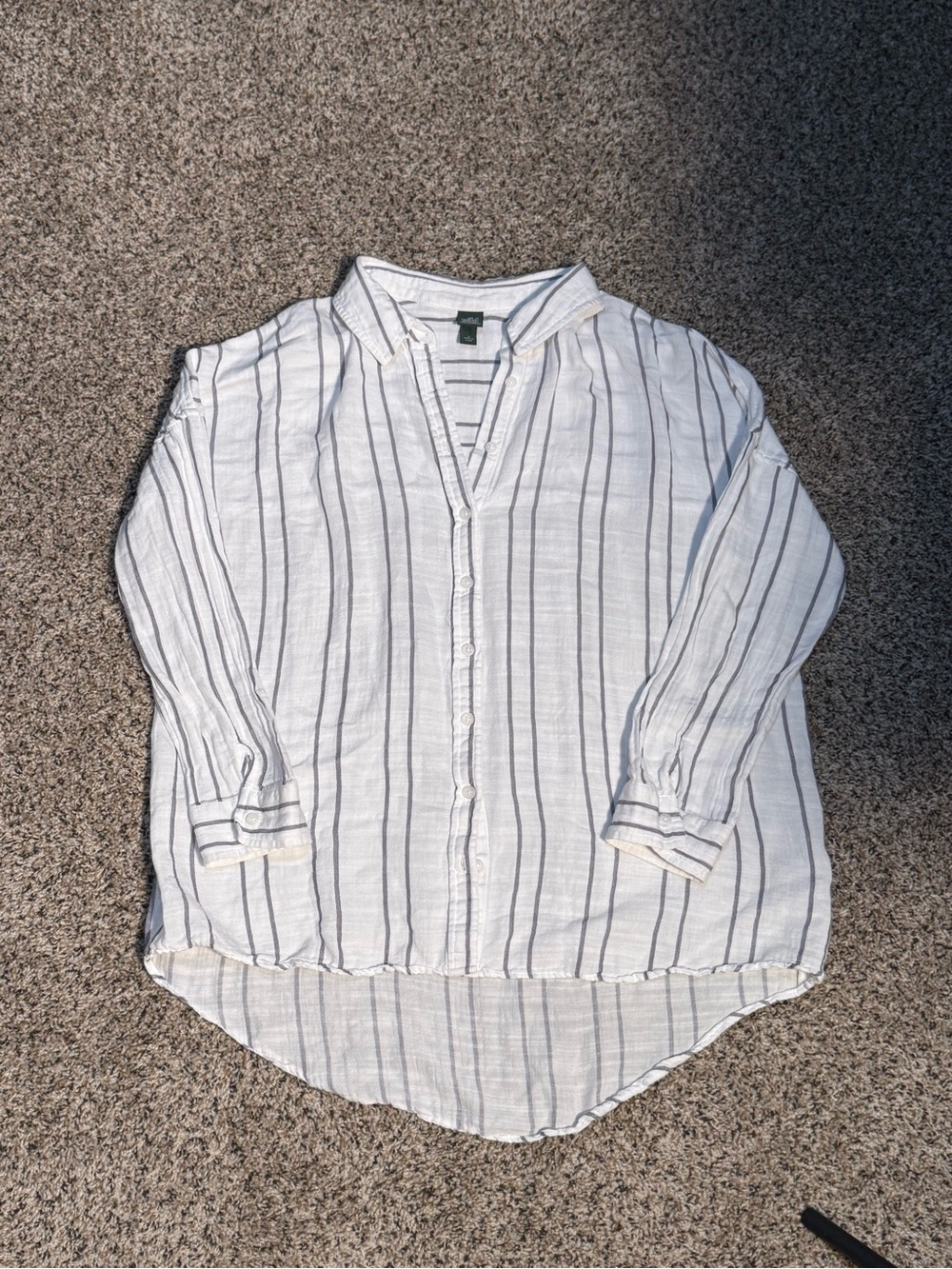 wild fable White Shirt with Gray Stripes